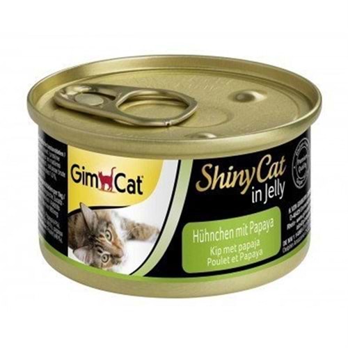 GimCat Shinycat Konserve Kedi Maması -Tavuklu Papayalı 70gr