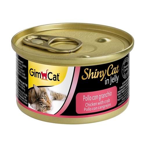 GimCat Shinycat Konserve Kedi Maması - Tavuklu Yengeçli 70gr
