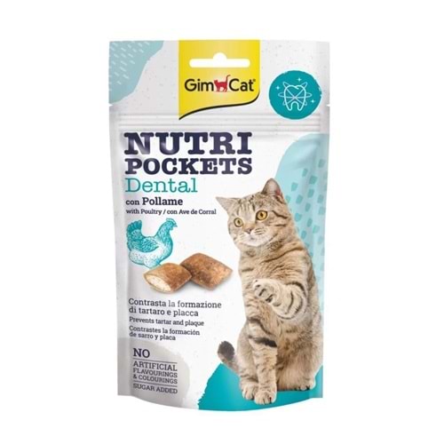 GimCat Nutripockets Dental Diş Sağlığı için Kedi Ödülü 60gr