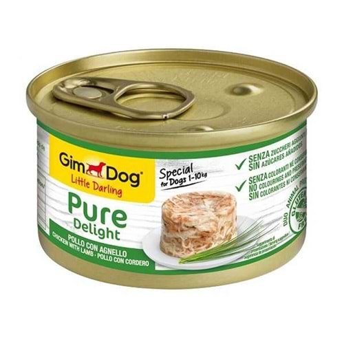 Gimdog Pure Delight Kuzulu Tavuklu Köpek Konservesi 85gr