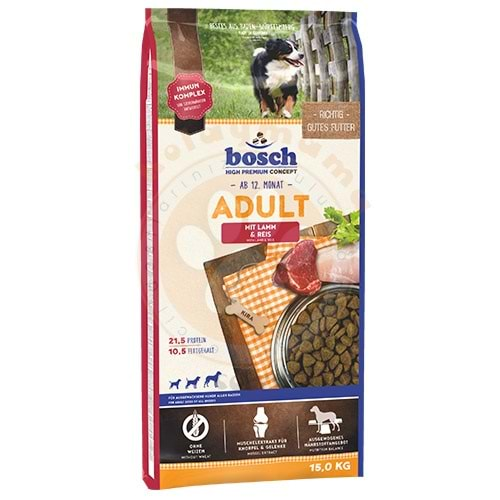 Bosch Adult Lamb & Rice Kuzu Etli Köpek Maması 15 Kg