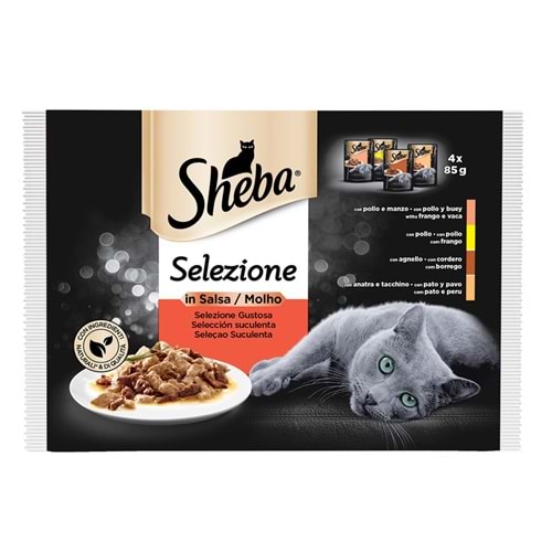 Sheba Etli Çeşitler 4'lü Paket 4x85 G