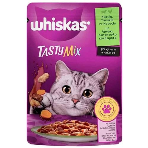 Whiskas Tasty Mix Kuzulu Havuçlu Kedi Maması 85 Gr