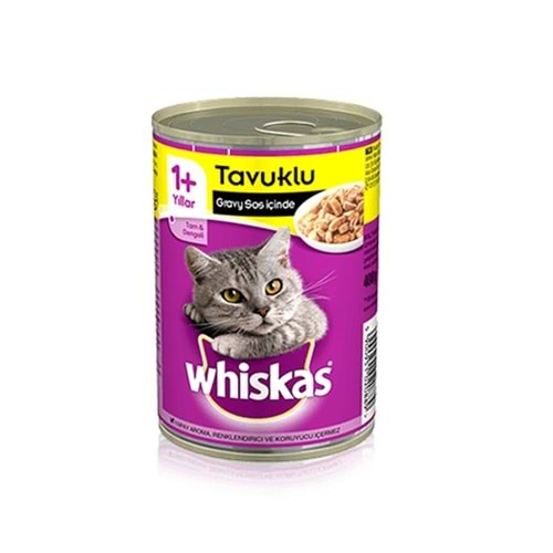 Whiskas Gravy Soslu Tavuk Etli Kedi Konservesi 400gr