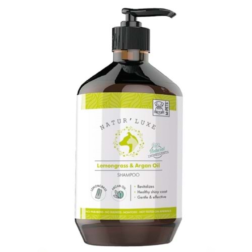 10123699 M-Pets Naturluxe Dog Shampoo Lemongrass & Argan Oil 500ml