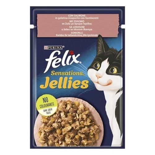 Felix Sensation Somon & Karidesli Kedi Yaş Mama 85 Gr