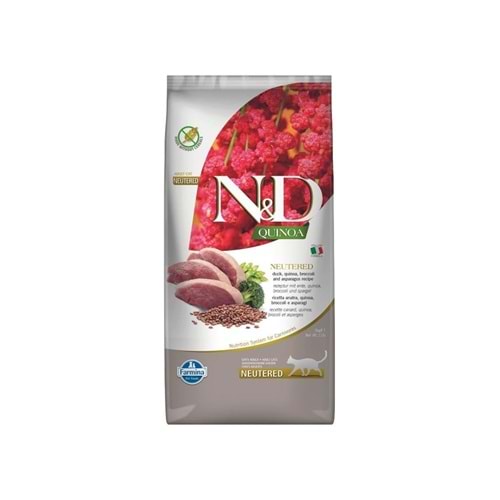 N&D Quinoa Neutered Ördek Etli 5 kg Kısırlaştırılmış Yetişkin Kedi Maması