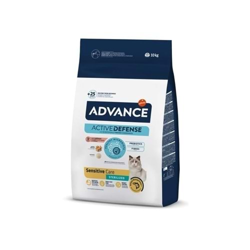 Advance Sensitive Sterilised Somonlu Kısırlaştırılmış Kedi Maması 10 Kg