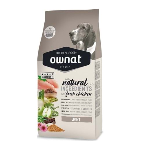 Ownat Classic Light Tavuklu 4 kg Yetişkin Köpek Maması