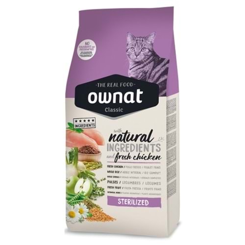 Ownat Sterilised Tavuklu 15 kg Kısırlaştırılmış Yetişkin Kedi Maması