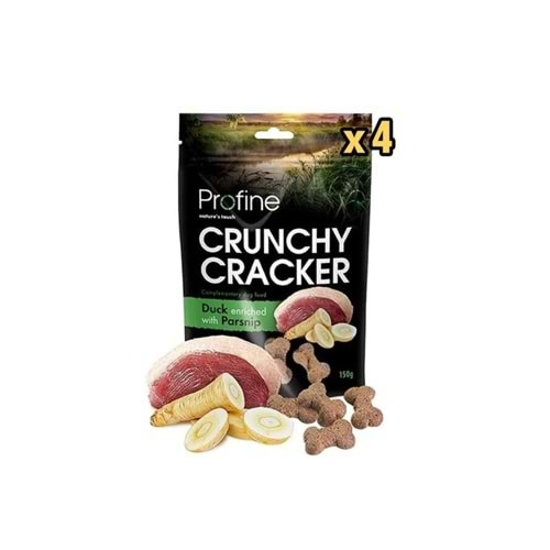 Crunchy Cracker Ördekli Yaban Havuçlu Köpek Krakeri 150 Gr (4 Adet)