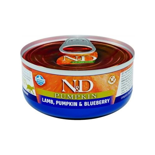 N&D Pumpkin Kedi Konserve Kuzu, Balkabağı&Yaban Mersini 70 gr