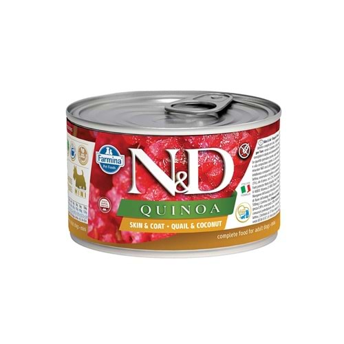 N&D Quinoa Skin&Coat Bıldırcın ve Hindistan Cevizli Köpek Konserve Maması 140gr