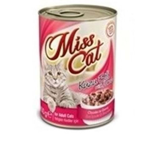 Miss CatSos Içinde Kuzu Eti Parça Taneli Kedi Konserve 400 gr.