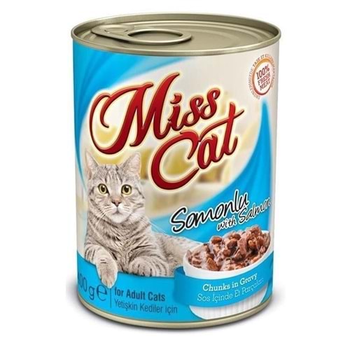 Miss Cat Somonlu Parça Taneli Kedi Konserve 400 Gr.