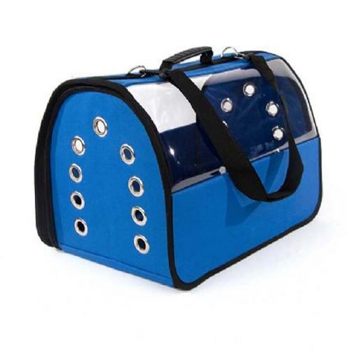 Pet Pretty Flybag Şeffaf Çanta Büyük Boy Mavi 30x30x49cm-vp-4686