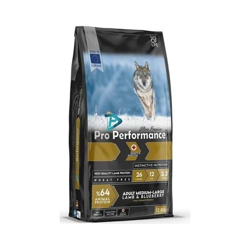 Pro Performance Kuzu Etli 12 kg Orta ve Büyük Irklar için Yetişkin Köpek Maması