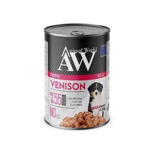 Animal World Geyik Etli Puppy Köpek Konserve Maması 415 Gr