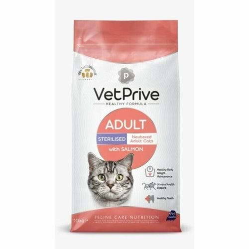 Vet Prive Somonlu 1.5 kg Kısırlaştırılmış Yetişkin Kedi Maması