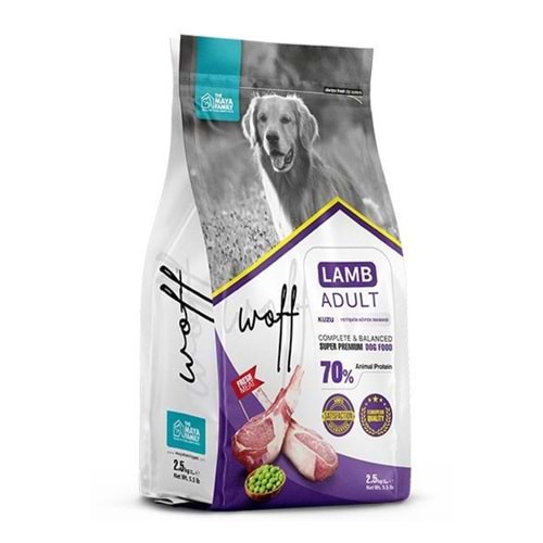Woof Super Premium Kuzu Etli Yetişkin Köpek Maması 2.5 Kg