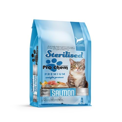 Pro Chem Kısırlaştırılmış Somonlu Kedi Maması 10 KG