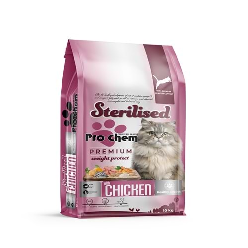 Pro Chem Kısırlaştırılmış Tavuklu Kedi Maması 10 KG