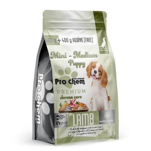 Pro Chem Mini Kuzu Etli Yavru Köpek Maması 400 + 400 Gr.