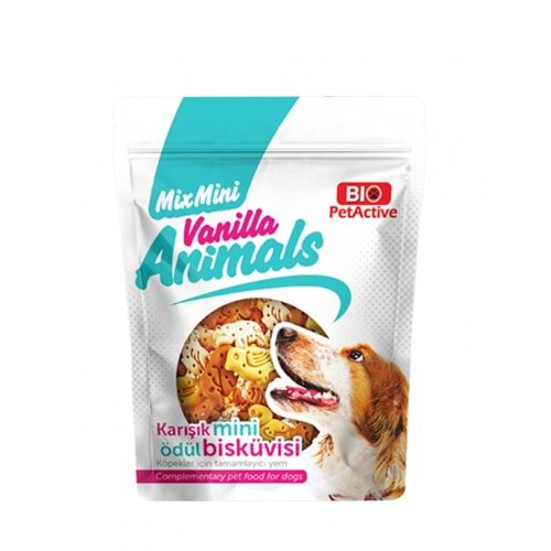 Bio Pet Active Vanilla Animals Karışık Mini Ödül Bisküvisi 200 Gr