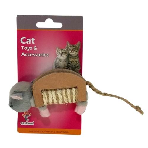 Hışırtlı Peluş Kedi Oyuncak Fare 6 * 10 Cm