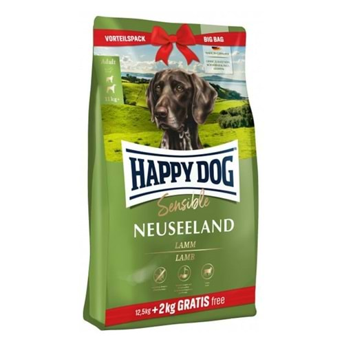 Happy Dog Neuseeland Kuzu Etli Kuru Köpek Maması 12.5 + 2 KG