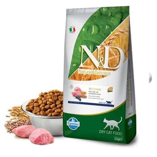 N&D Düşük Tahıllı Kuzu Etli Kısırlaştırılmış Kedi Maması 10 Kg TYC00397298585