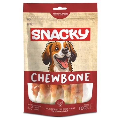 Snacky T. Tavuk Sargılı Çubuk Köpek Ödül 10'lu *13cm *100g