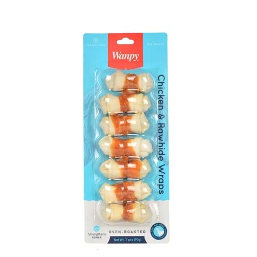 Wanpy Deri Üzerine Tavuk Sarılı 90 gr Köpek Ödülü