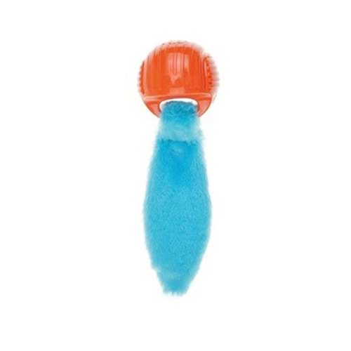 M-Pets Köpek Oyuncak Plastik Foxball Pelus Mavi