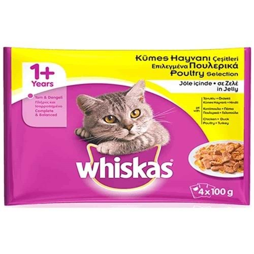 Whiskas Karışık Kanatlı 100 gr * 4 Adet