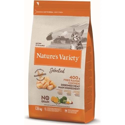 Nature's Variety No Grain Serbest Gezen Tavuklu 1,25 Kg Tahılsız Yavru Kedi Maması
