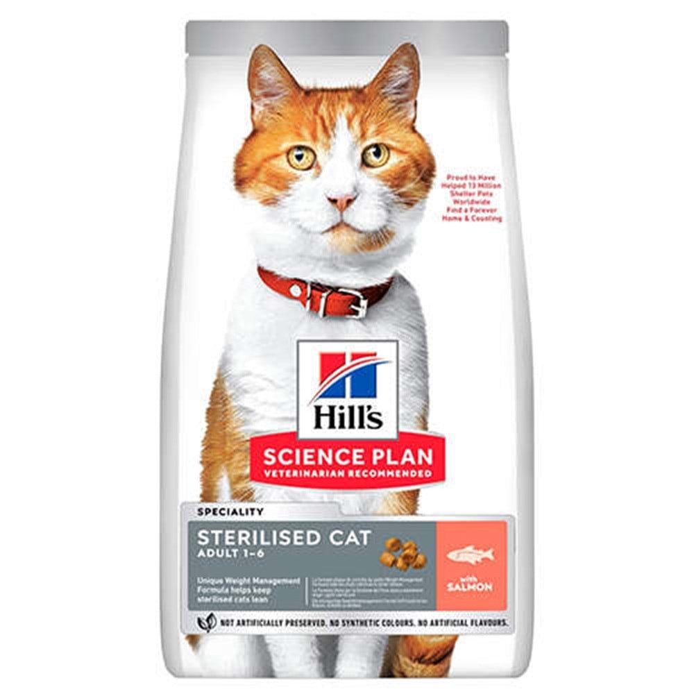 Hill's Young Adult Sterilised Somon Balıklı Kısırlaştırılmış Kedi Maması 15 Kg