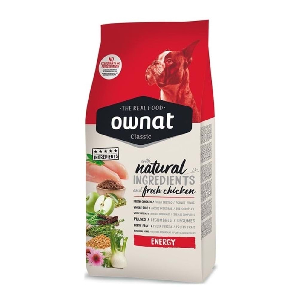 Ownat Classic Energy Tavuklu 4 kg Yetişkin Köpek Maması