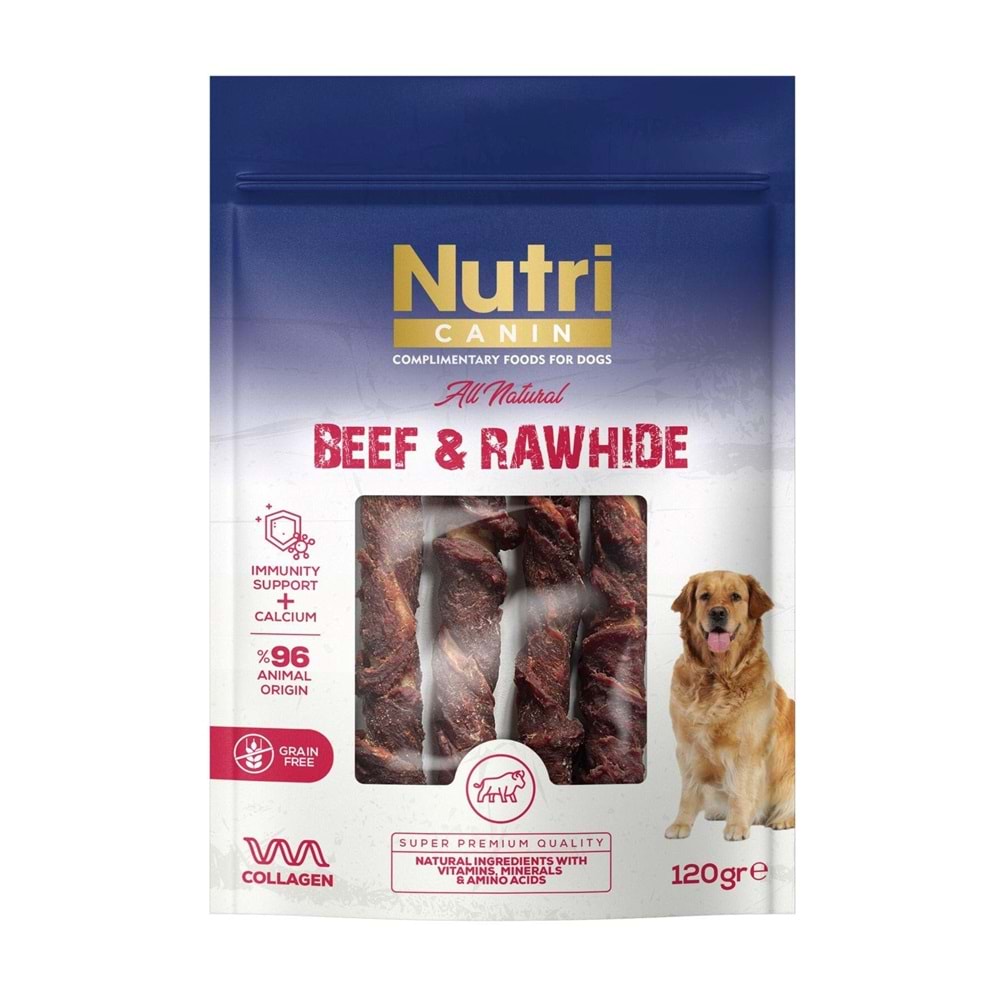 Nutri Canin Sığır Eti Sarılı Kemik Köpek Ödülü 120 Gr